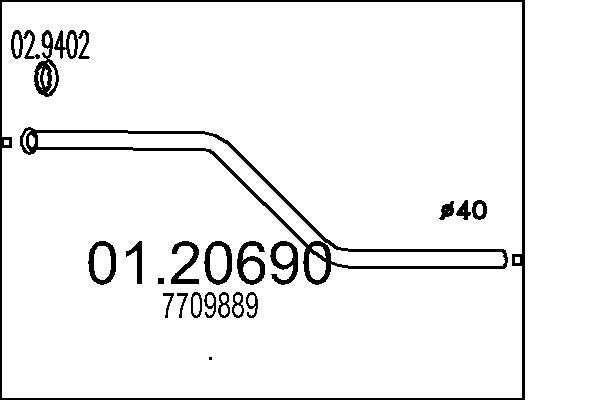 MTS 01.20690 Tubo gas scarico