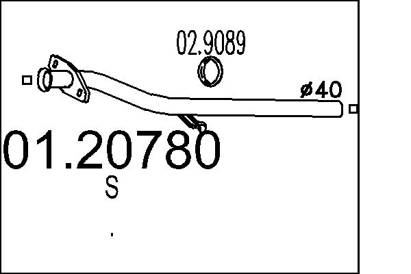 MTS 01.20780 Tubo gas scarico