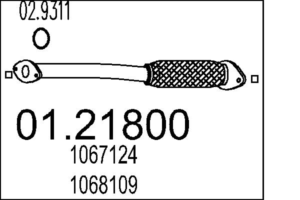 MTS 01.21800 Výfuková trubka