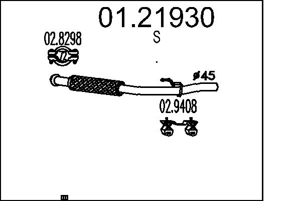 MTS 01.21930 Výfuková trubka