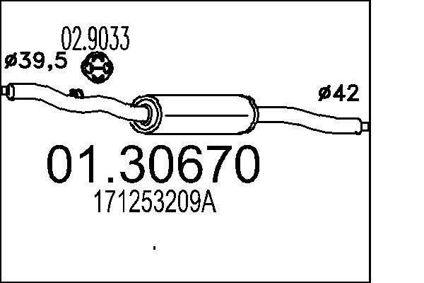 MTS 01.30670 Stredni tlumic...