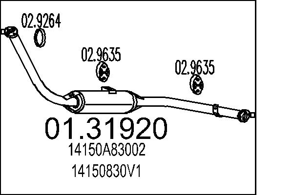 MTS 01.31920 Predni tlumic...