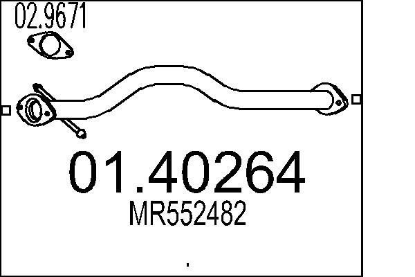 MTS 01.40264 Výfuková trubka
