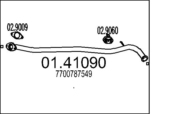 MTS 01.41090 Výfuková trubka