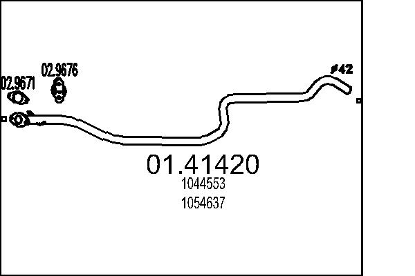 MTS 01.41420 Výfuková trubka