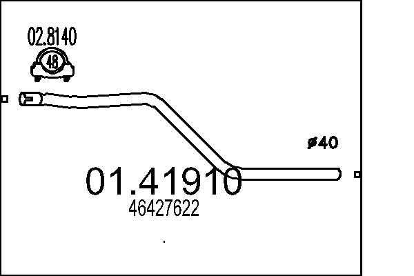 MTS 01.41910 Výfuková trubka