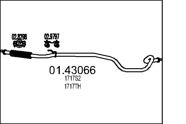 MTS 01.43066 Výfuková trubka