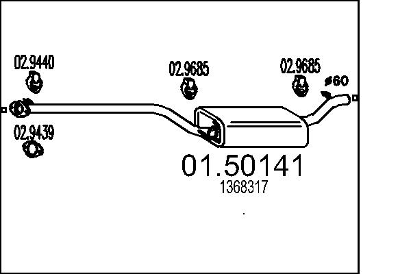 MTS 01.50141 Stredni tlumic...