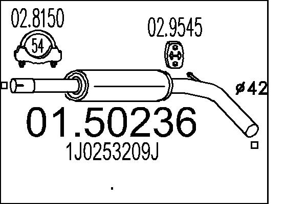 MTS 01.50236 Stredni tlumic...