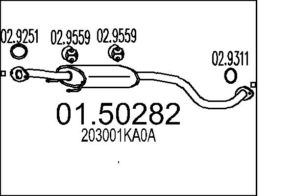 MTS 01.50282 Stredni tlumic...