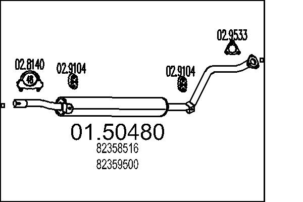 MTS 01.50480 Stredni tlumic...