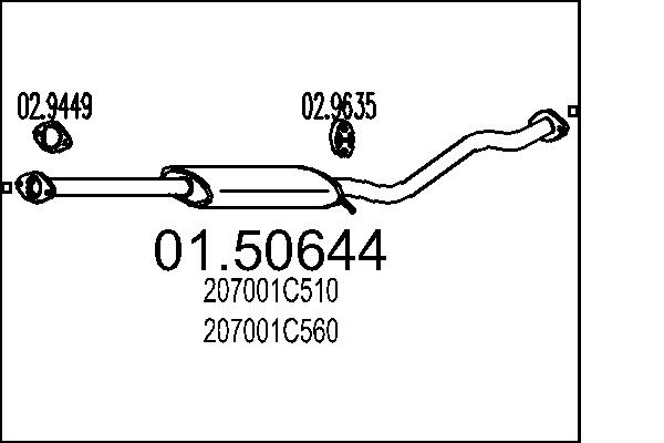 MTS 01.50644 Stredni tlumic...