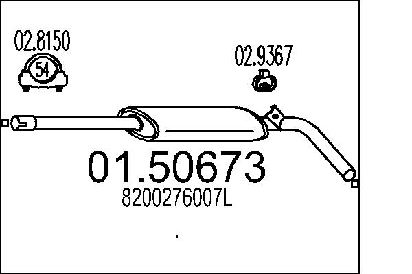 MTS 01.50673 Stredni tlumic...