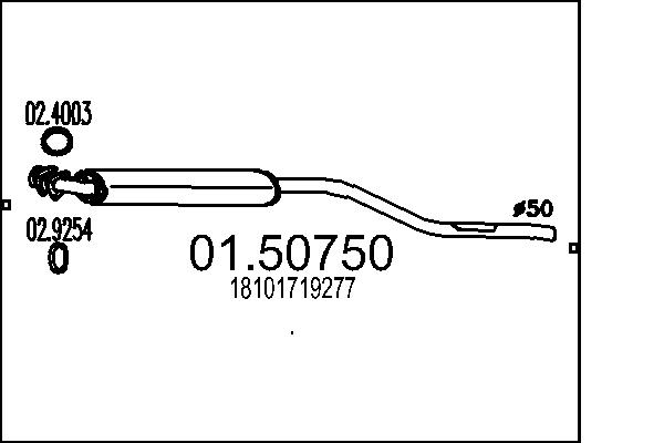 MTS 01.50750 Stredni tlumic...