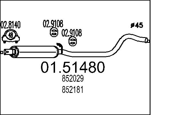 MTS 01.51480 Stredni tlumic...