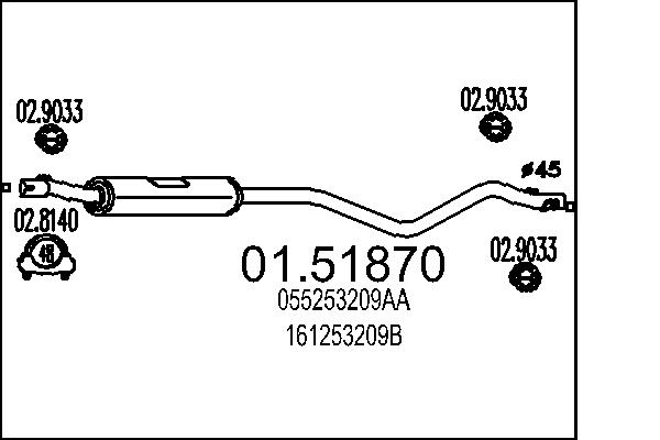 MTS 01.51870 Stredni tlumic...