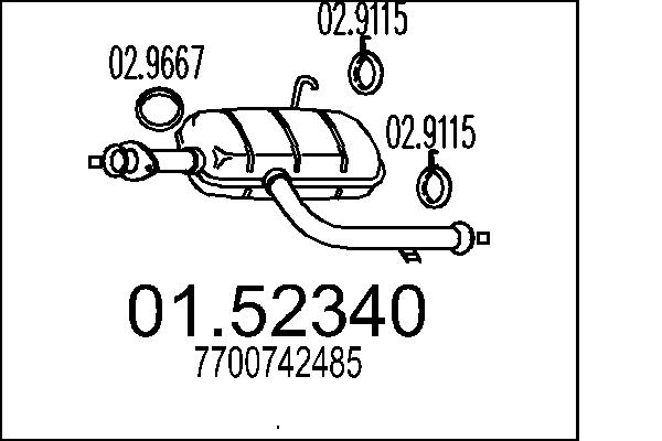 MTS 01.52340 Stredni tlumic...