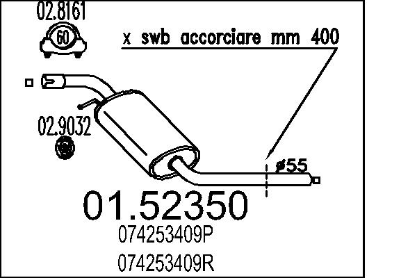 MTS 01.52350 Stredni tlumic...