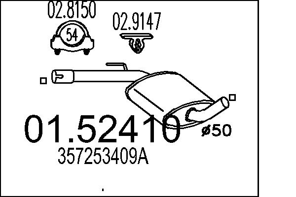 MTS 01.52410 Stredni tlumic...