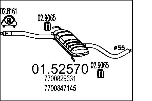 MTS 01.52570 Stredni tlumic...