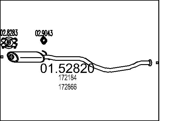 MTS 01.52820 Stredni tlumic...