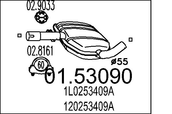 MTS 01.53090 Stredni tlumic...