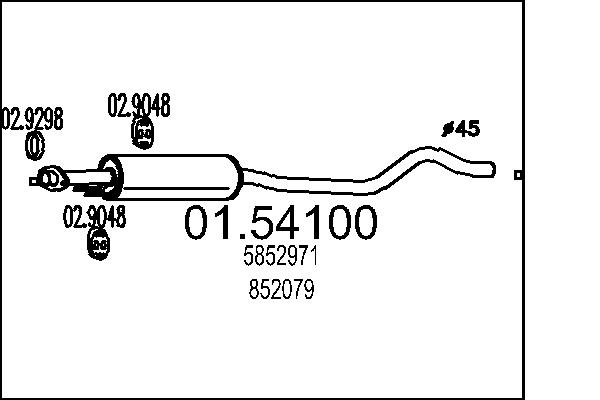 MTS 01.54100 Stredni tlumic...