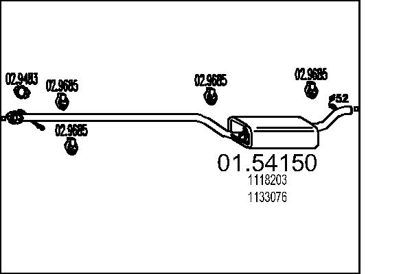 MTS 01.54150 Stredni tlumic...