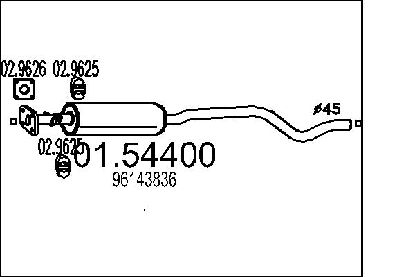 MTS 01.54400 Stredni tlumic...