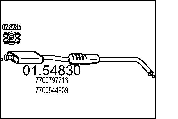 MTS 01.54830 Stredni tlumic...