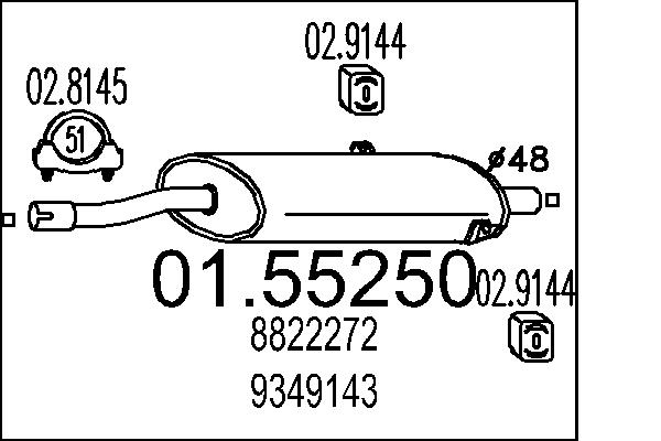 MTS 01.55250 Stredni tlumic...