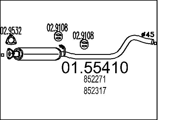 MTS 01.55410 Stredni tlumic...