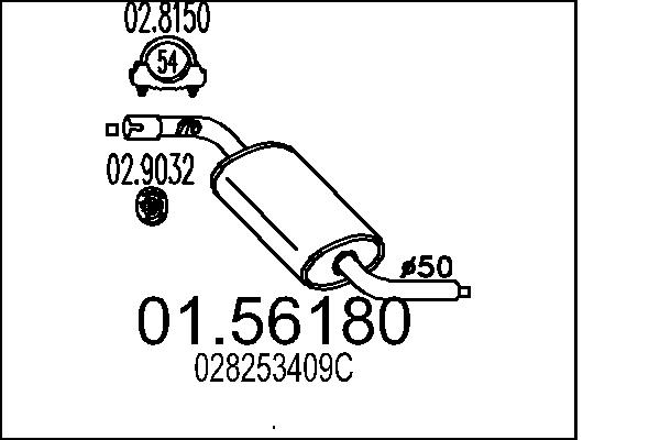 MTS 01.56180 Stredni tlumic...