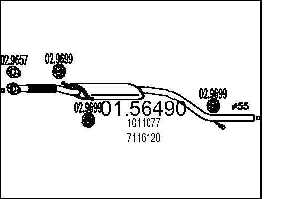 MTS 01.56490 Stredni tlumic...