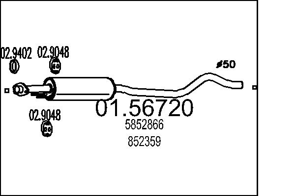 MTS 01.56720 Stredni tlumic...