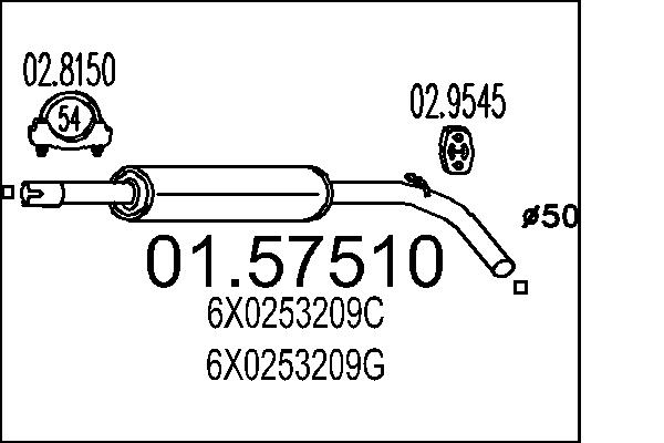 MTS 01.57510 Stredni tlumic...