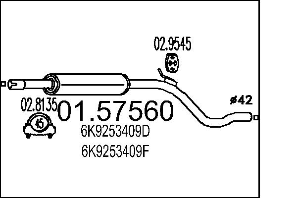 MTS 01.57560 Stredni tlumic...