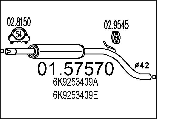 MTS 01.57570 Stredni tlumic...