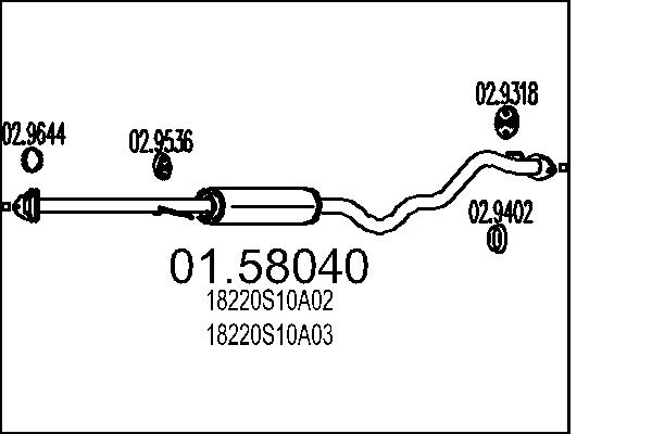 MTS 01.58040 Stredni tlumic...