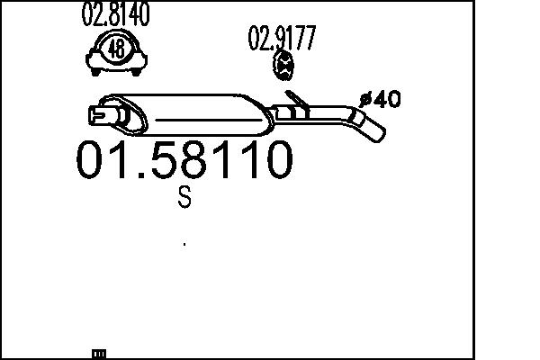 MTS 01.58110 Stredni tlumic...