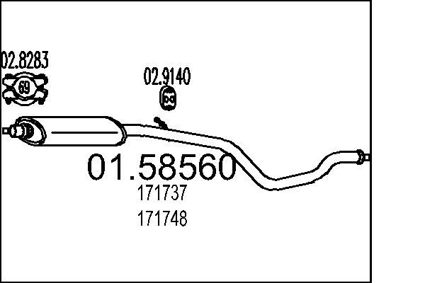 MTS 01.58560 Stredni tlumic...