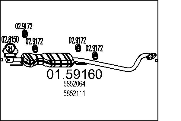 MTS 01.59160 Stredni tlumic...