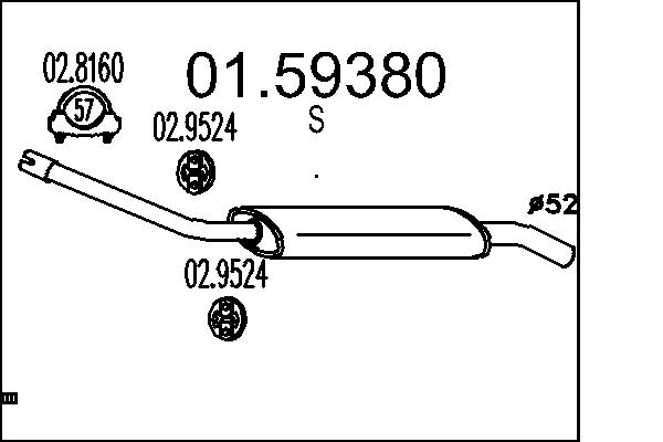 MTS 01.59380 Stredni tlumic...