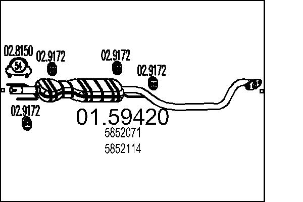 MTS 01.59420 Stredni tlumic...