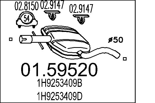 MTS 01.59520 Stredni tlumic...