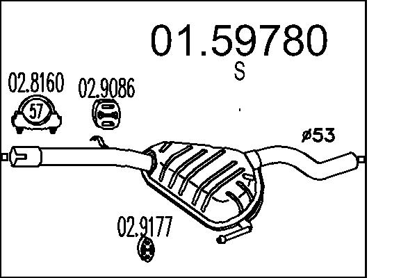 MTS 01.59780 Stredni tlumic...