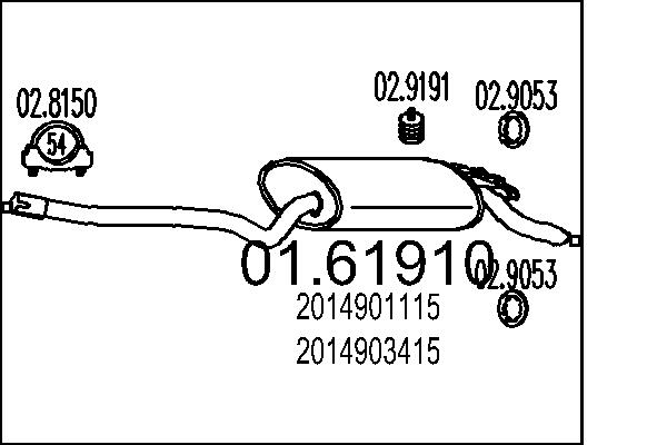 MTS 01.61910 Silenziatore...