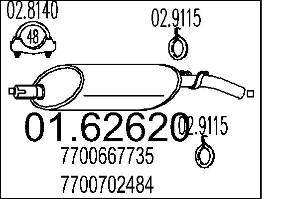 MTS 01.62620 Silenziatore...