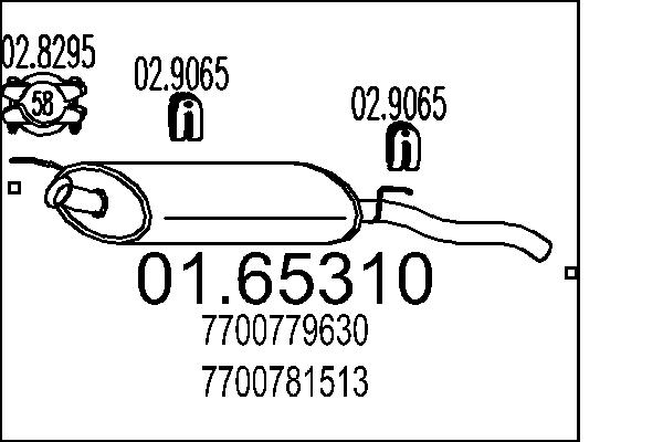 MTS 01.65310 Zadni tlumic...