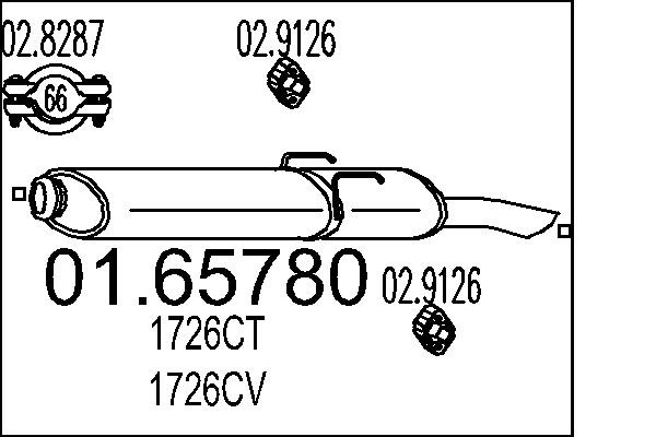 MTS 01.65780 Zadni tlumic...